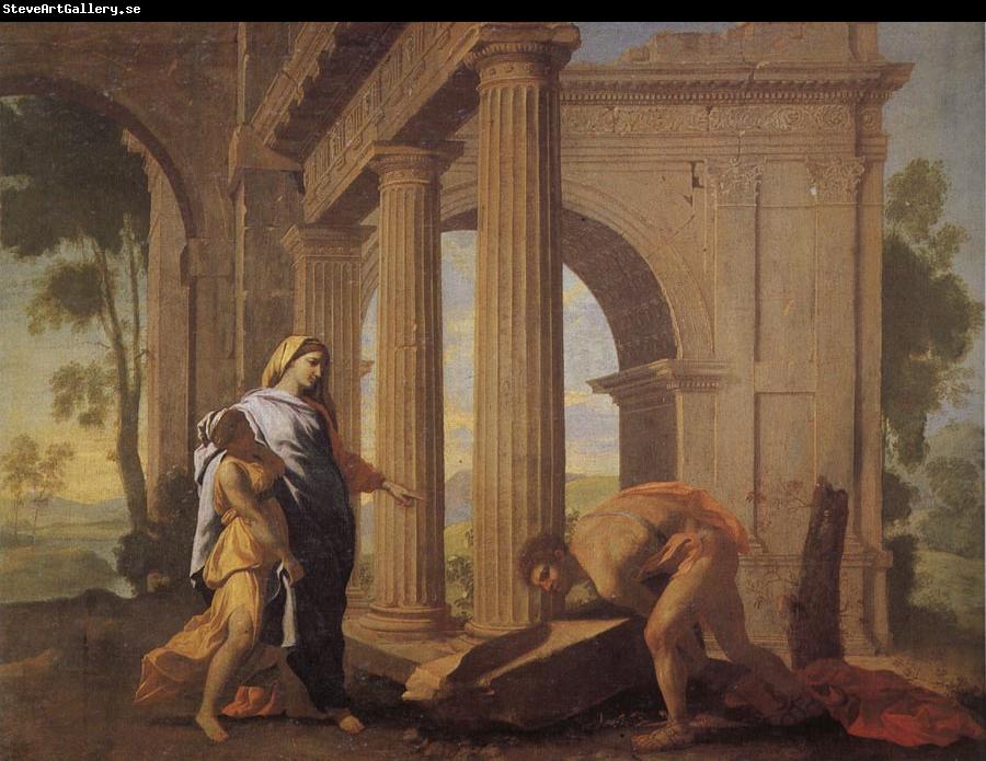 POUSSIN, Nicolas Theseus Finding His Father's Arms